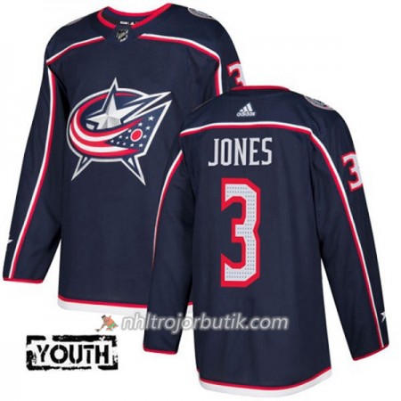 Barn Ishockey Blue Jackets Tröja Seth Jones 3 Adidas 2017-2018 Marinblå Authentic